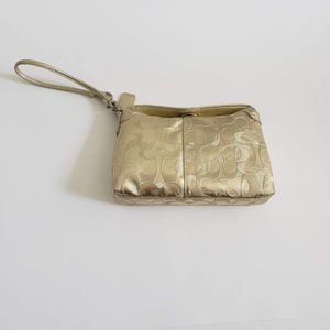 Coach Gold Metallic Pouch